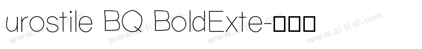 urostile BQ BoldExte字体转换
